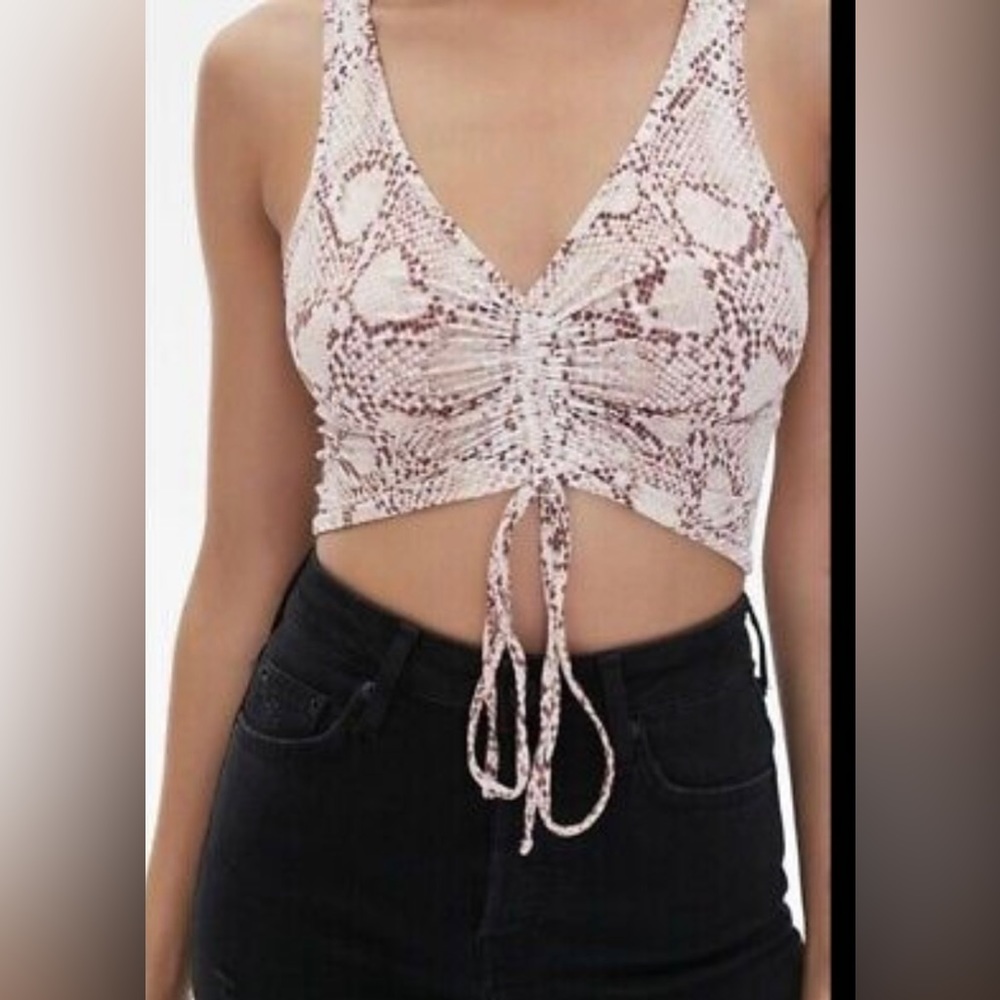 Forever 21 Snake Skin Crop Top